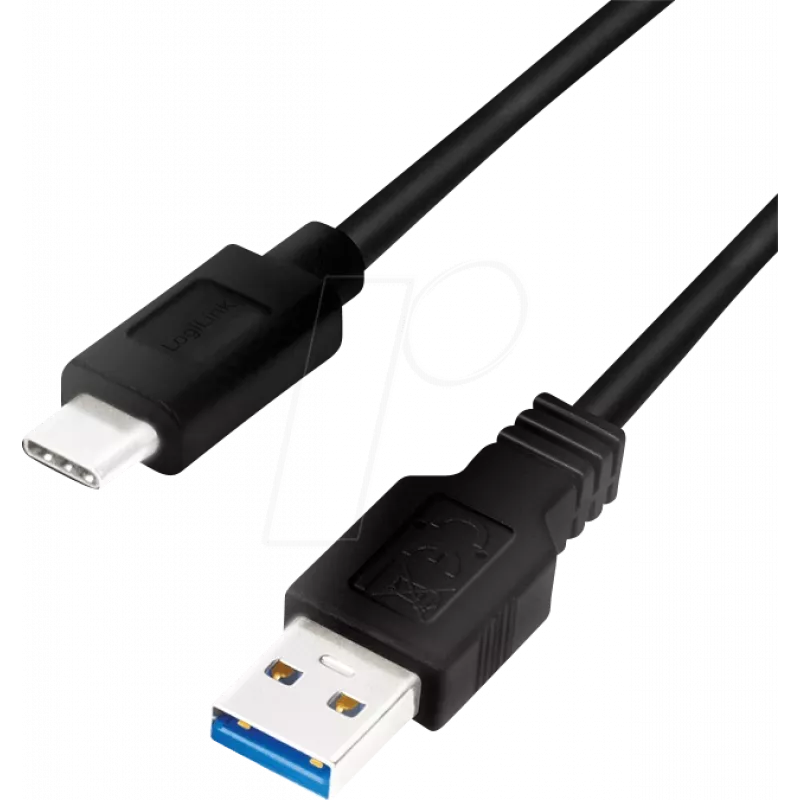 Logilink USB laidas – USB A (mot.) į USB-C (pat.) – USB 3.2 Gen 1 – 3 A – 1 m – juodas (CU0168)