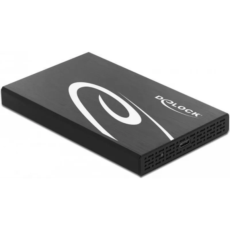 DeLOCK 42611 išorinis korpusas 2,5 inch HDD/SSD, USB Type-C, USB 3.2 Gen 2, aliuminis