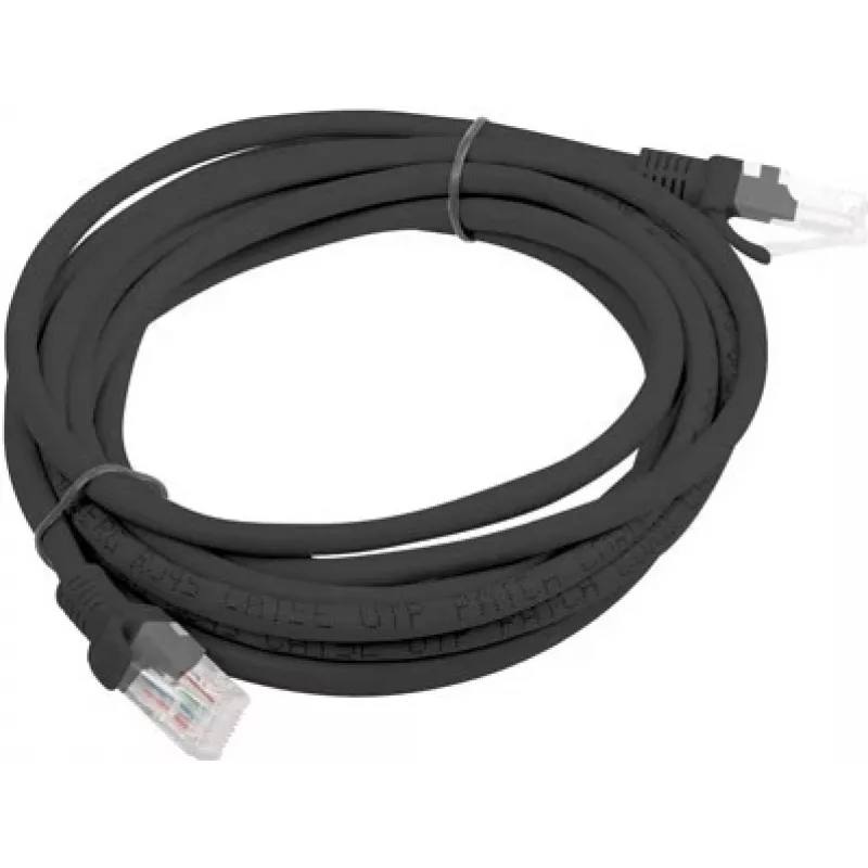 Patch kabelis UTP Lanberg PCU6-10CC-0300-BK (RJ45 – RJ45, 3 m, UTP, 6 kategorija, juoda)