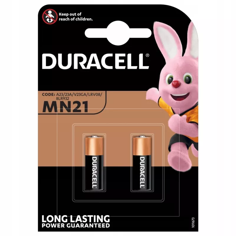 Duracell MN21 baterijos, 2 vnt., lizdinė pakuotė