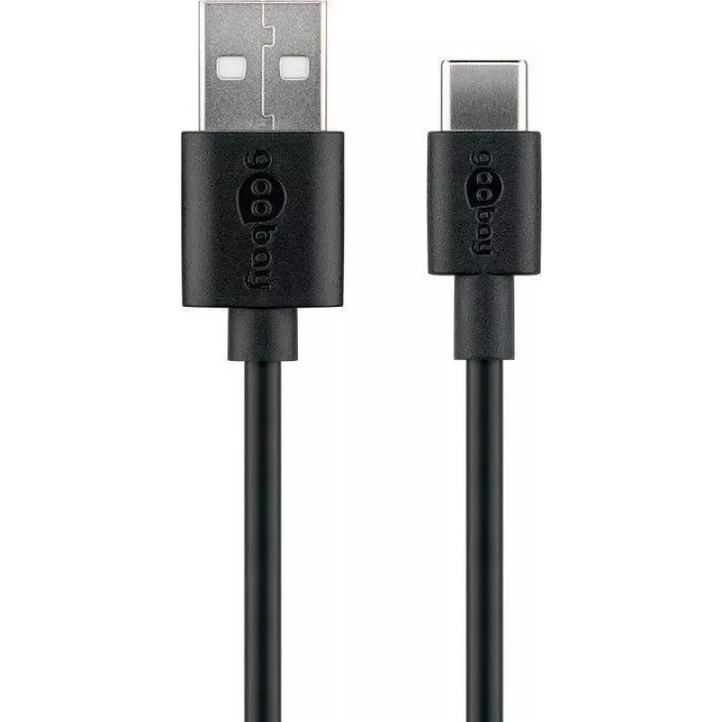 Goobay USB-C įkrovimo ir sinchronizavimo laidas (USB-A > USB-C) 59124