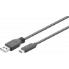 Wentronic goobay USB laidas – USB-C (kištukas) į USB Type A (kištukas) – USB 3.1 Gen 2, 3 A, 50 cm, apvalus, juodas (41073)