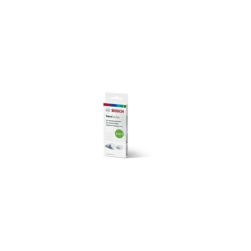 Valymo tabletės Bosch TCZ8001A – baltos, pakuotė 10 vnt., kavos aparatų priežiūrai