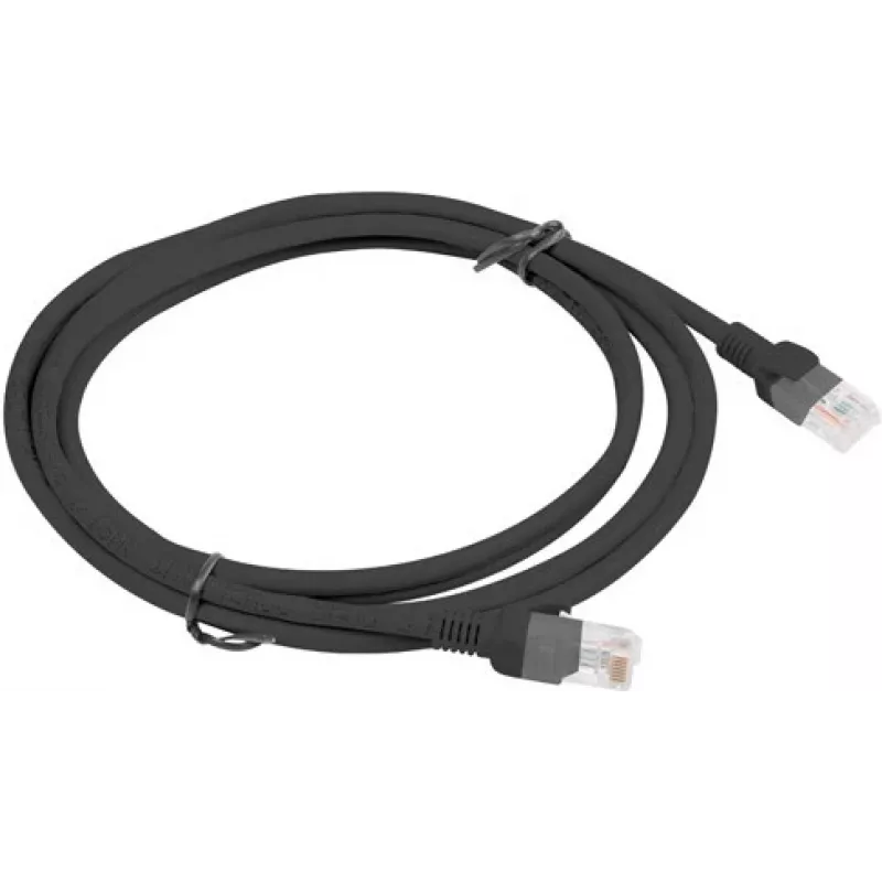 Tinklo kabelis LANBERG PCU5-10CC-0200-BK RJ-45 Cat5e U/UTP 2 m Juodas