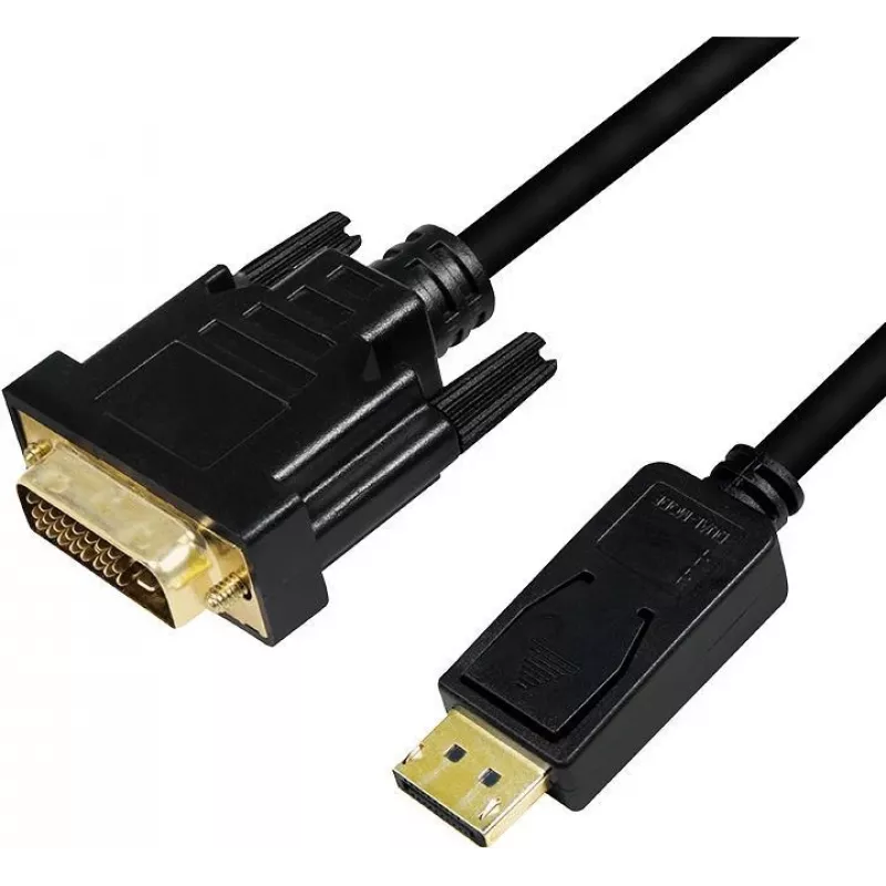 Kabelis vaizdo adapteris LogiLink CV0131 2m DisplayPort DVI juodas