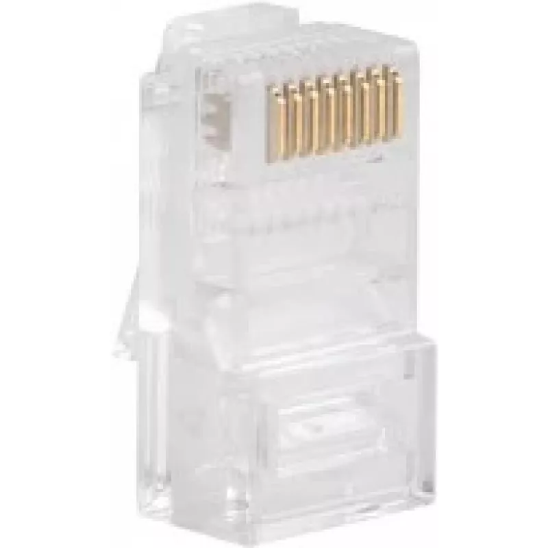 LANBERG PLU-5000 RJ-45 kištukas, U/UTP (UTP), permatomas baltas, 100 vnt.