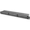 Patch panel 1U LANBERG PPS6-1024-B, 24 prievadai Cat6, metalinis, juodas, 442×114.5×44.5 mm