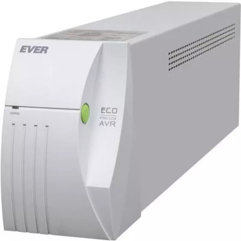 EVER ECO Pro 1000 AVR CDS - nepertraukiamo maitinimo šaltinis (UPS) - 230 V - 650 W - 1000 VA 5 Ah - USB - 2 lizdai - balta