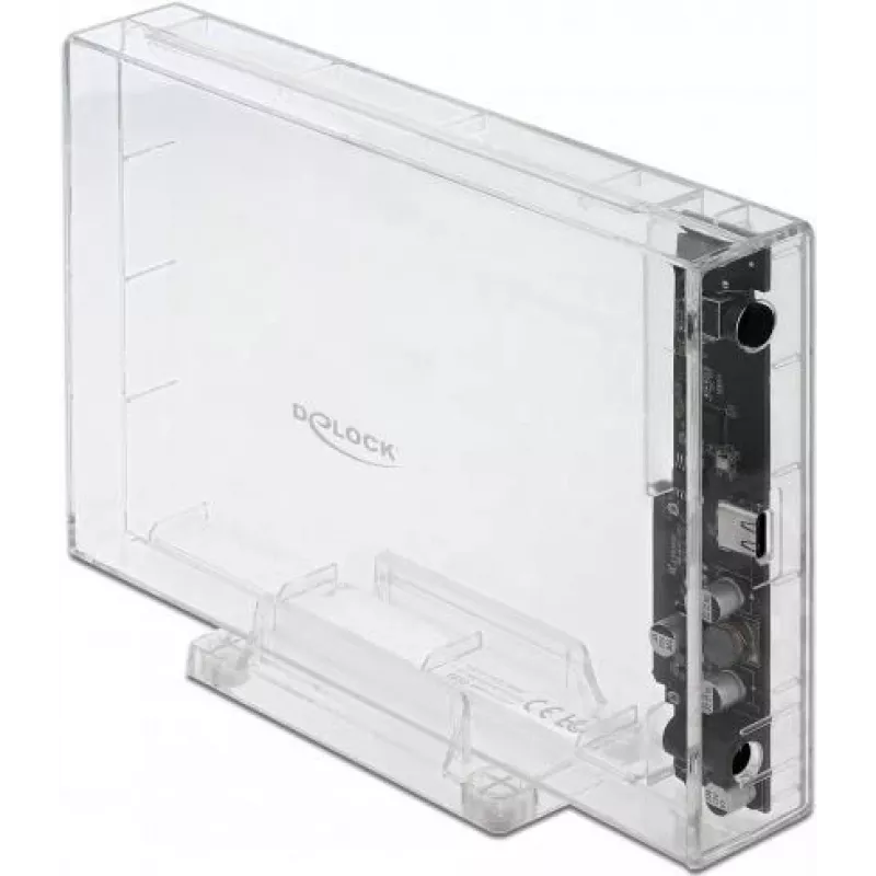 Išorinis HDD/SSD dėklas DeLOCK 42623 skaidrus 2.5/3.5 colio