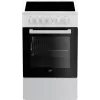 Beko FSS57000GW laisvai pastatoma viryklė su keramine kaitlente, elektrine orkaite, 60 L, A klasė, balta/juoda