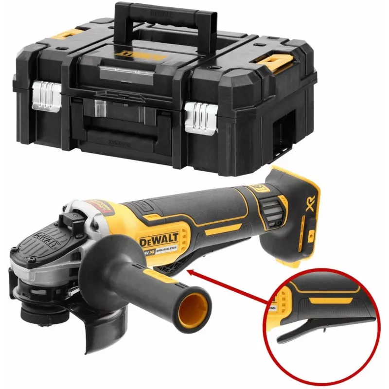 Kampinis šlifuoklis DeWALT DCG406N-XJ, bešepetėlis, 125 mm diskas, 9000 aps./min., 1,75 kg, M14 velenas