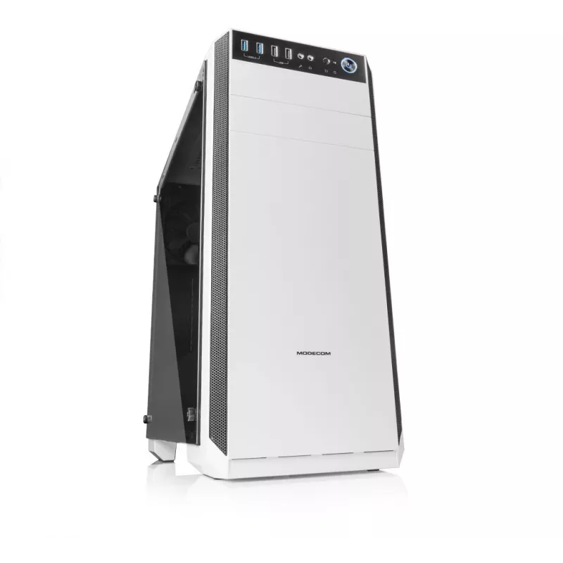 PC korpusas MODECOM Oberon Pro Midi Tower, grūdintas stiklas, microATX/ATX, 7 lizdai, 395 mm GPU, 2x3,5 colio + 3x2,5 colio vietos, USB 3.2 Gen1