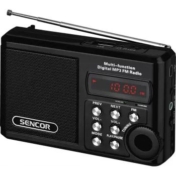 Nešiojamas radijo imtuvas SENCOR SRD 215 B su MP3, USB, SD