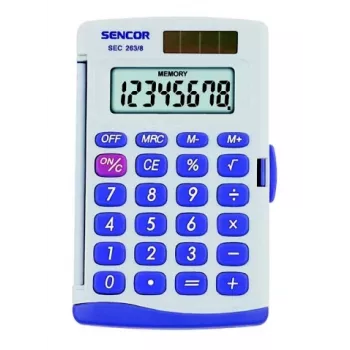 Pagrindinis skaičiuotuvas Sencor SEC 263/8 Kišeninis Pilkas