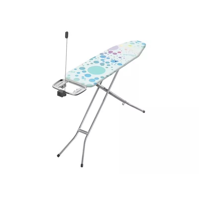 Pilno dydžio lyginimo lenta Vileda 163316 — 1200x380 mm, reguliuojamas aukštis 75–96 cm, nerūdijančio plieno kojos, laikiklis lygintuvui