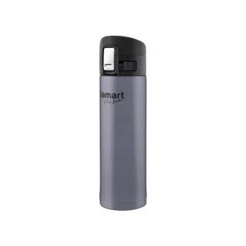Termopuodis LAMART LT4044 0,42 L nerūdijančio plieno dvigubos sienelės vakuuminis, mygtuko dangteliu, Ø 6,4 cm