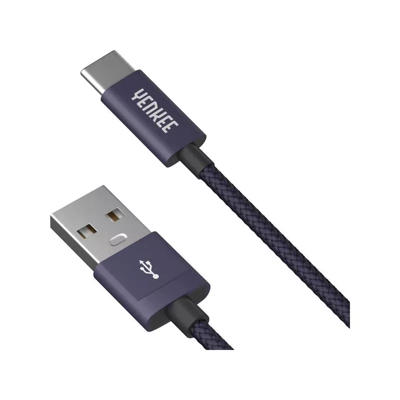 Kabelis YENKEE YCU 301 BE USB-A 2.0 / USB-C 1 m Fialov