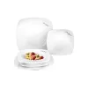 Indų rinkinys LAMART LT9002 – 6 vnt. porcelianinės lėkštės: 2×25 cm, 2×20 cm, 2×17 cm, baltos