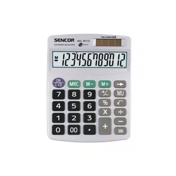 Skaičiuotuvas SENCOR 367/12 stalinis, 12 skaitmenų, LCD ekranas