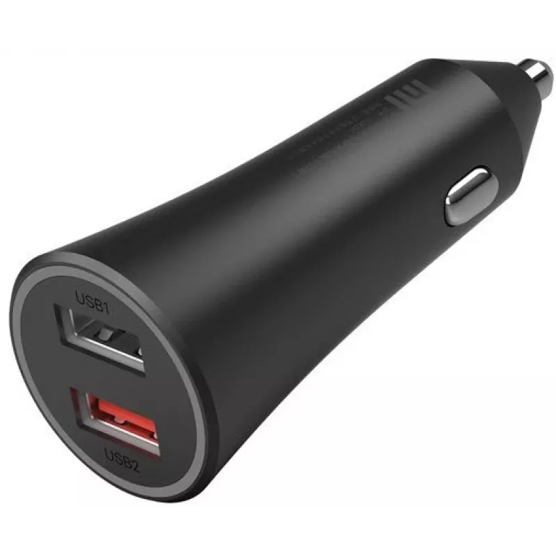 Xiaomi 37 W dviejų prievadų automobilinis kroviklis juodas