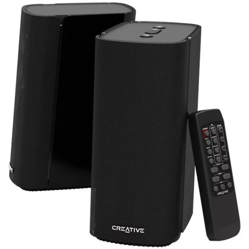 Creative T100 juodos spalvos belaidžiai ir laidiniai garsiakalbiai 20 W
