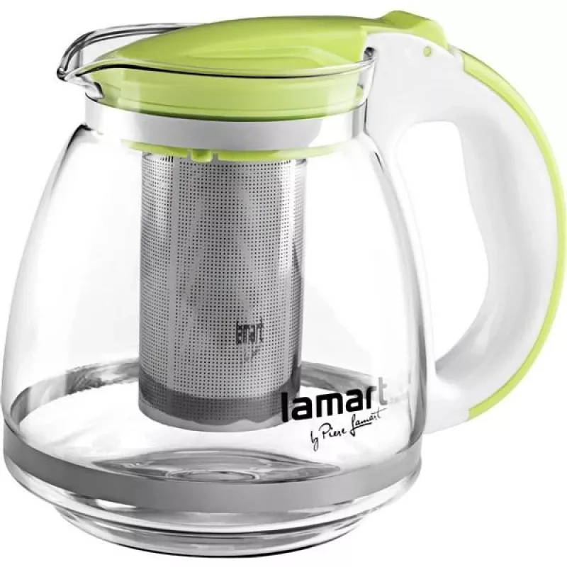 Arbatinukas infuzeris Lamart LT7028 žalias permatomas 13 cm skersmuo 155 mm aukštis