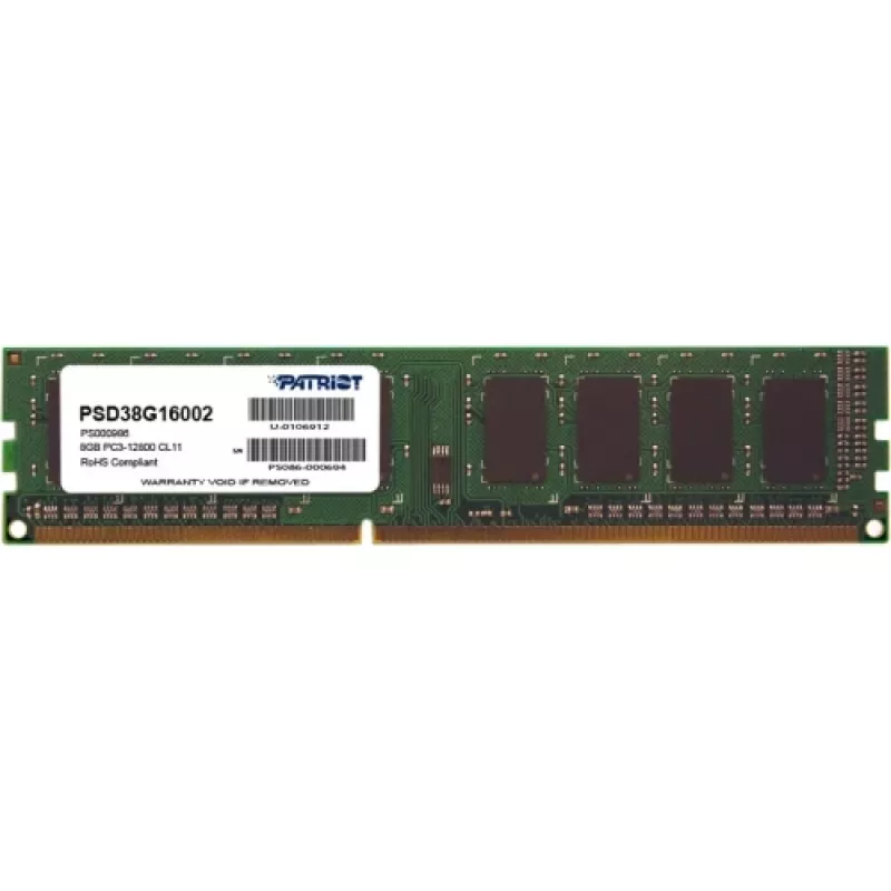Patriot Memory Patriot Signature 8 GB DDR3 CL11 PC3-12800 (1600 MHz) atminties modulis (PSD38G16002)