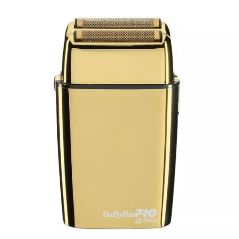 Folijinis skustuvas BABYLISS FXFS2GE – 2 folijos, belaidis, įmontuota baterija, 180 min veikimo, auksinis