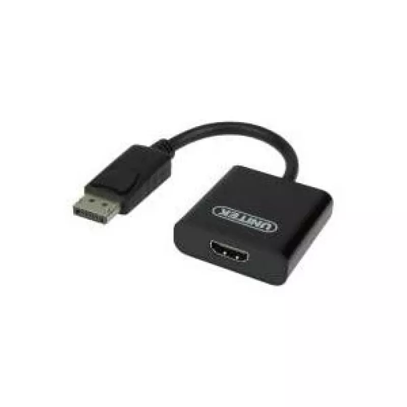 Unitek Y-5118DA DisplayPort į HDMI adapteris kištukas/lizdas, 0,1 m, Full HD 1920x1200, juodas