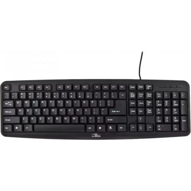 Titanum TK102 PS/2 klaviatūra juoda US Qwerty
