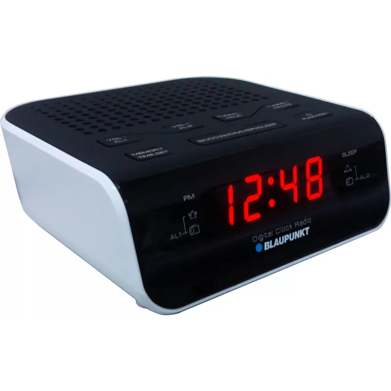 Laikrodis radijo imtuvu Blaupunkt CR5WH juodas/baltas