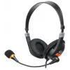 NATEC Drone ausinės su ausų juosta, laidinės, skambučiams ir muzikai, juodos, oranžinės