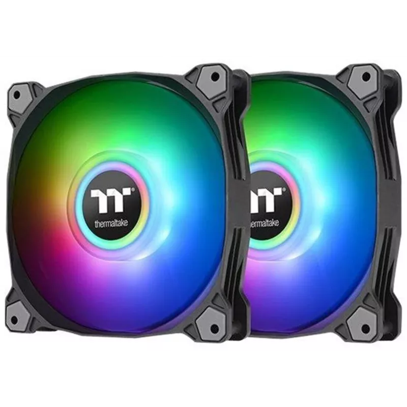 Kompiuterio ventiliatorius Thermaltake Pure Duo 14, 140 mm, PWM, RGB LED, juodas