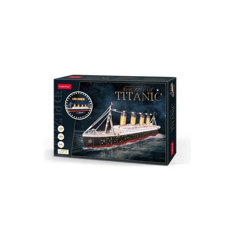 3D dėlionė CubicFun Titanikas su LED apšvietimu