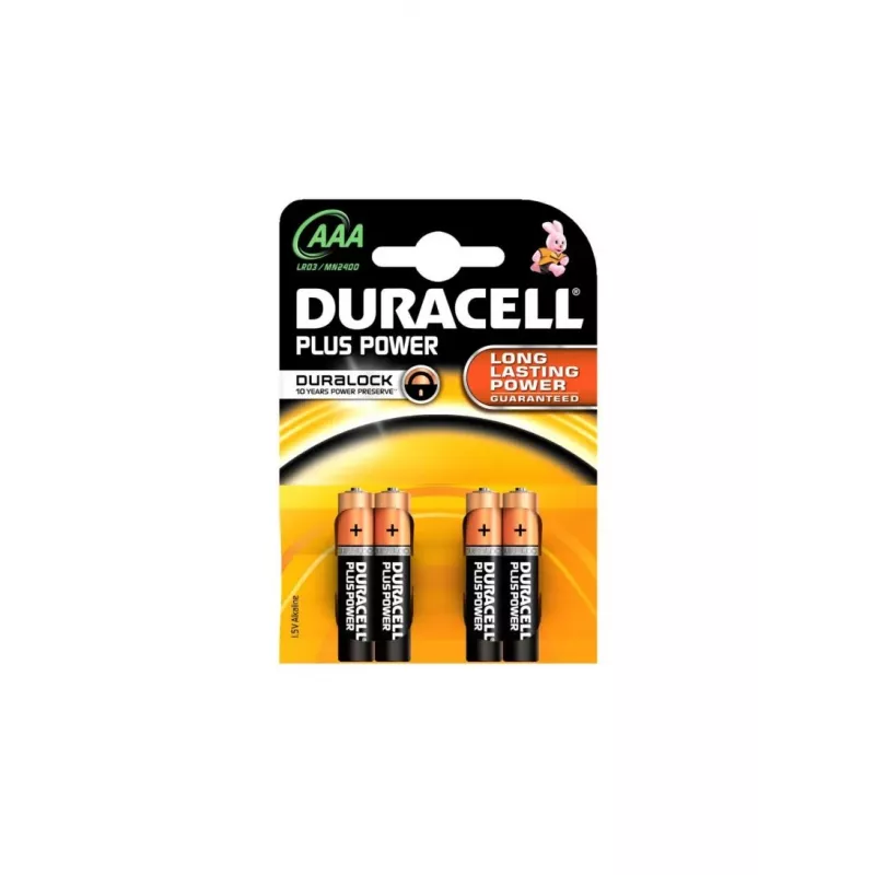 Duracell Basic AAA/LR03 šarminės baterijos, 4 vnt. pakuotė