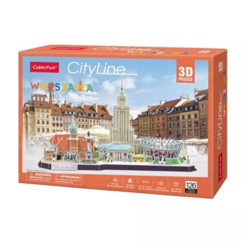 3D Dėlionė – Varšuvos panorama Cityline