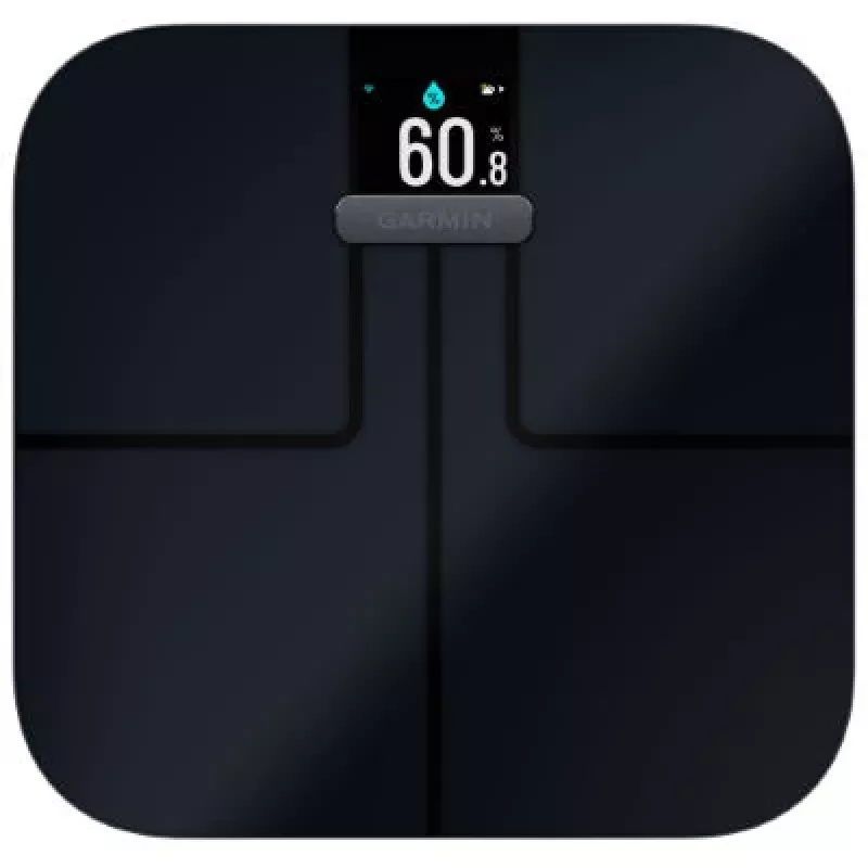 Svarstyklės GARMIN Index S2 – juodos, iki 181,4 kg, Wi‑Fi/Bluetooth, kūno sudėtis