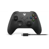 Microsoft Xbox Wireless Controller Black + USB-C laidas – žaidimų pultas, skirtas PC, Xbox One, Xbox One S, Xbox One X, Xbox Series S, Xbox Series X