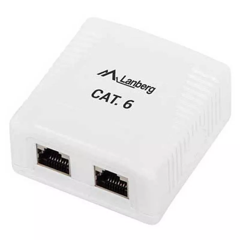 Lanberg OS6-0002-W Laidinės sąsajos / lyties adapteris 2 x RJ-45 Baltas