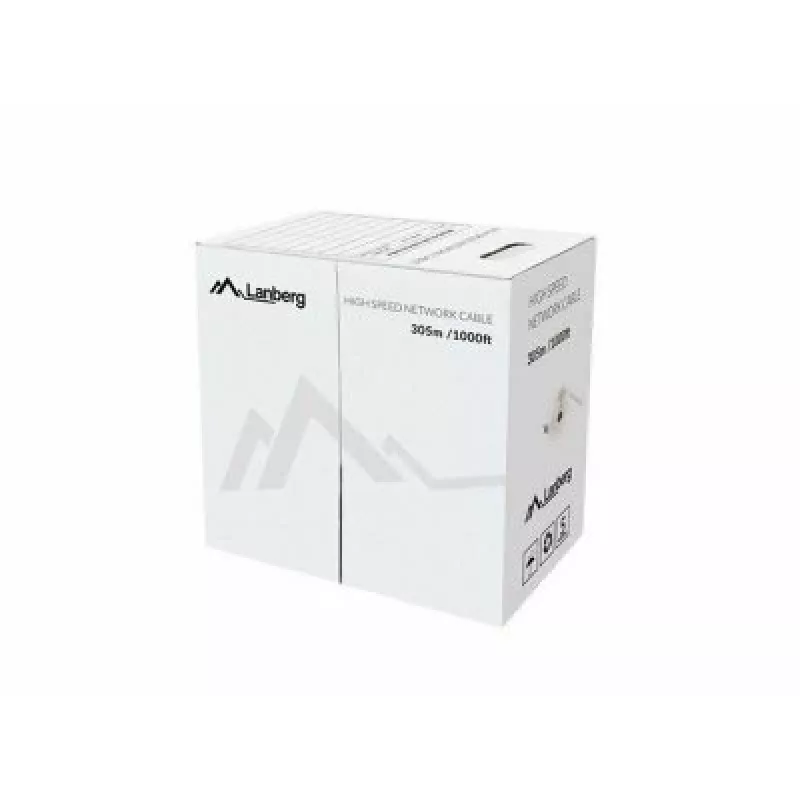 Lanberg LCU5-12CU-0305-S U/UTP Cat5e LAN kabelis 305 m, vientisas varis, Fluke patikrintas, pilkas