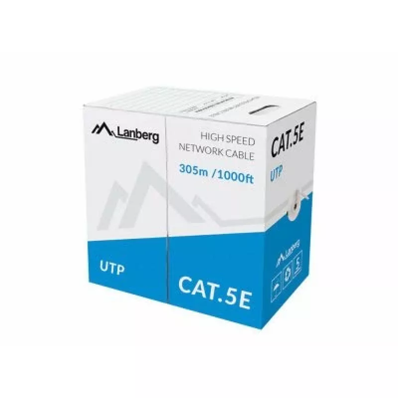 Tinklo kabelis Lanberg LCU5-11CU-0305-S U/UTP Cat5e 305 m Pilka