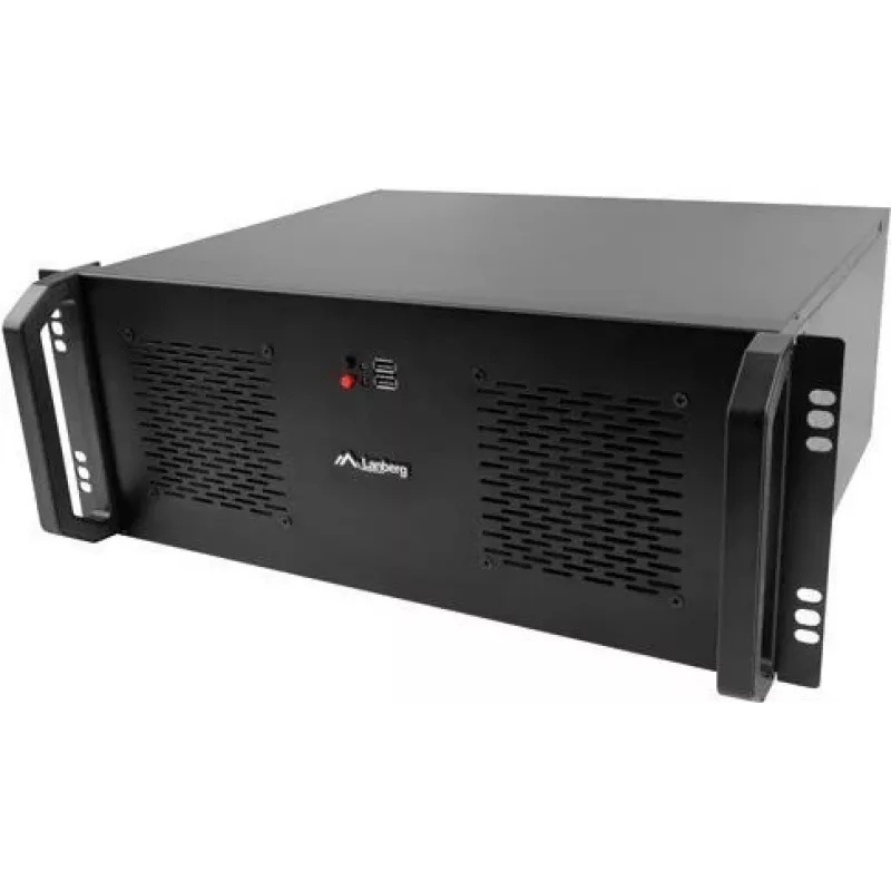 Rack korpusas LANBERG SC01-3504-10B, 1x 3,5 colio + 1x 2,5 colio lizdai, 7 plėtros lizdai, 2x 120mm priekiniai ventiliatoriai, USB 2.0