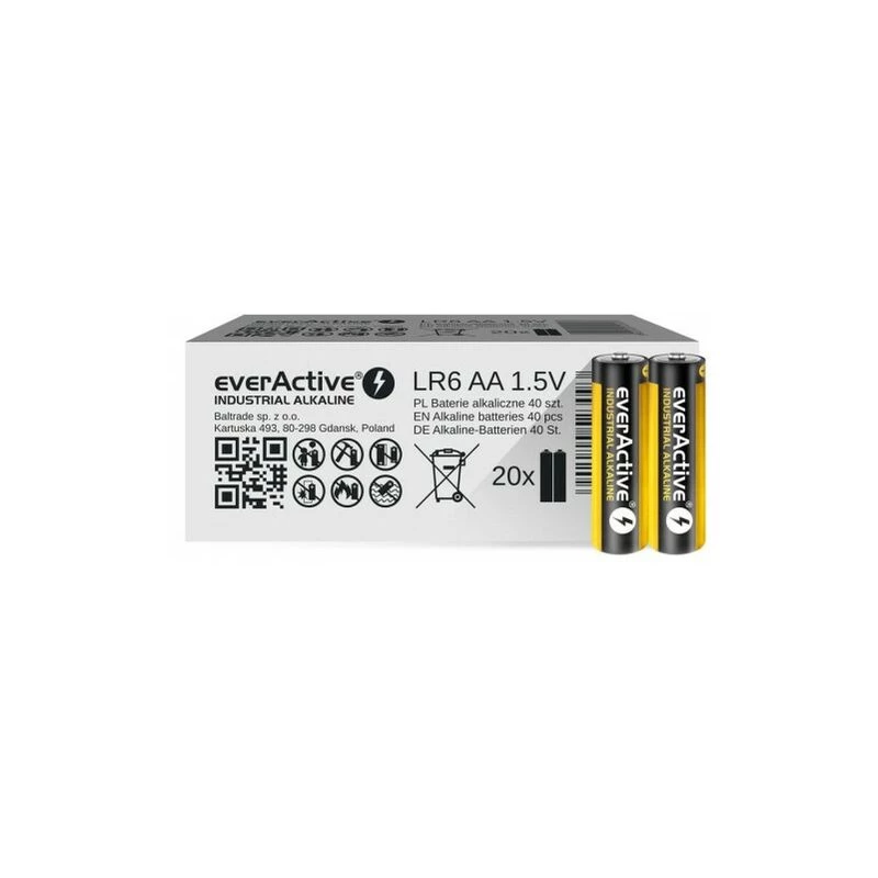 Šarminė vienkartinė baterija everActive EVLR6S2IK AA 1,5 V – 40 vnt.