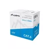 Tinklo kabelis LANBERG Cat6 U/UTP LCU6-11CU-0305-S, 305 m, 23 AWG, pilkas, HDPE apvalkalas
