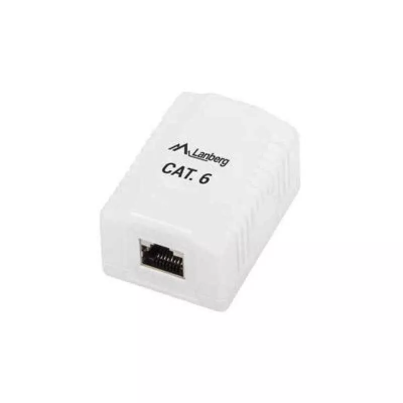 Sieninis RJ-45 lizdas baltas Lanberg OS6-0001-W