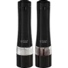 Russell Hobbs 28010-56 elektrinis druskos ir pipirų malūnėlių rinkinys (automatinis, reguliuojamas malimas, šviesa ant pagrindo, juodas metalinis dizainas)