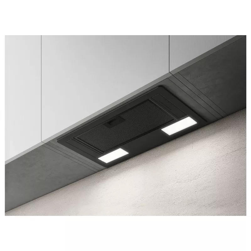 Elica ERA-LUX-BLK-60 60 cm juodas įmontuojamas deluksinis gaubtas