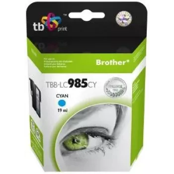 Kasetė rašalinė TB Kompat. S Brother LC 985 CY 100% N