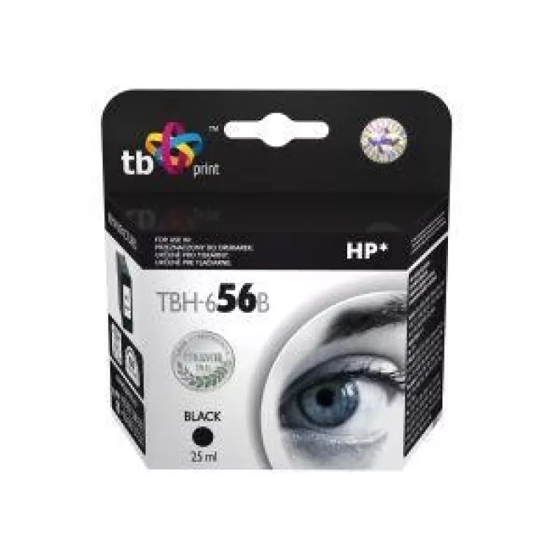 Rašalo kasetė TBH-656B (HP Nr. 56 - C6656A) juoda perdirbta