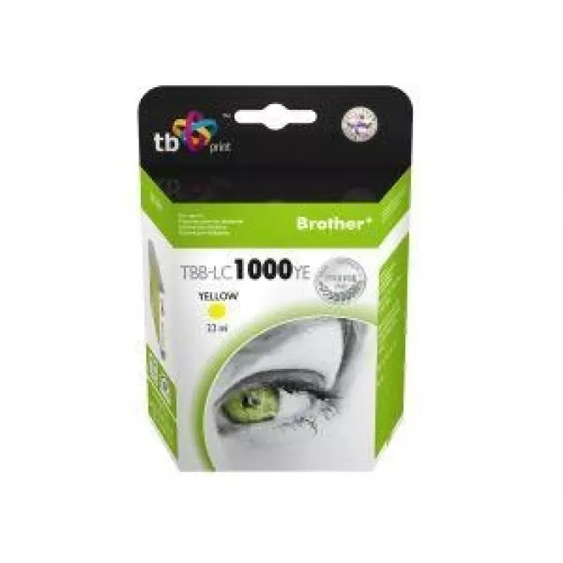 Dažų kasetė TBB-LC1000YE (Brother LC1000YE) Geltona 100% nauja